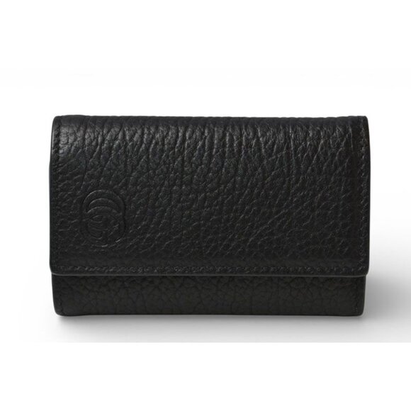 Gucci Key Case Key Holder 6 Rows GG Debossed Aadd7 1000 Black